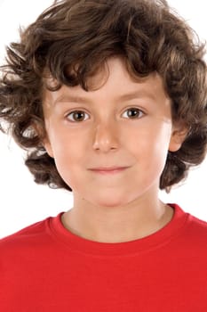 Handsome boy with red shirt