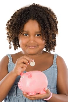 Girl whit money box