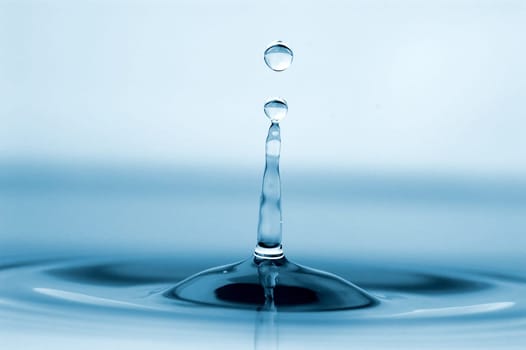 isolated water drop and tower of water