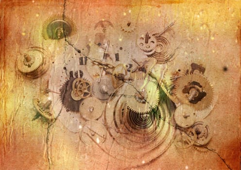 lost time - grunge cog wheels