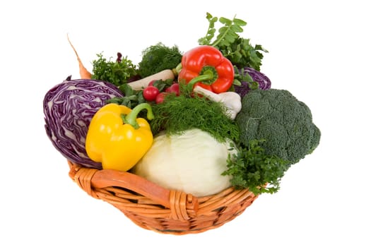 Fresh vegetables in a basket