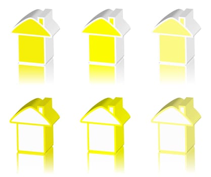 yellow logo of house