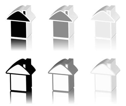 black logo of house