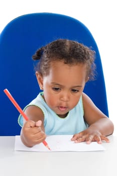 Adorable baby student