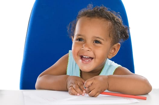 Adorable baby student
