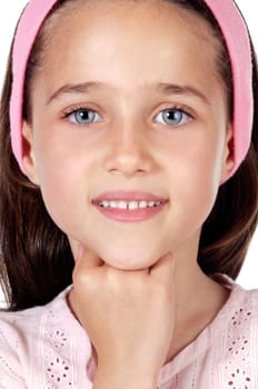 Adorable girl thinking