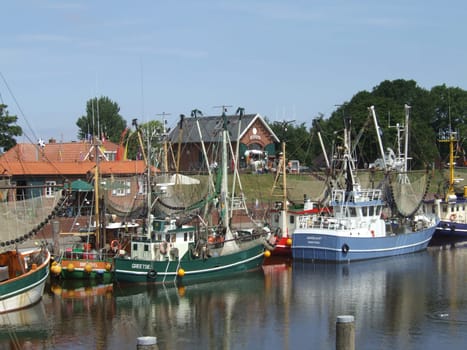 Cutter harbour in Greetsiel