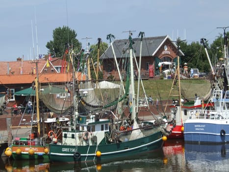 Cutter harbour in Greetsiel