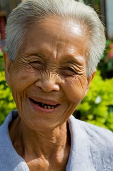Portrait of an old Asian woman