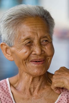 Portrait of an old Asian woman