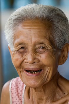 Portrait of an old Asian woman