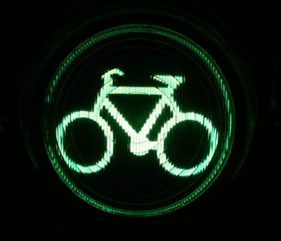 Green Bicycle Traffic Light