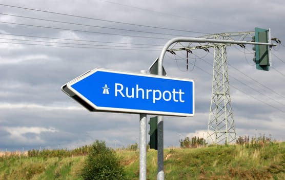 Ruhrpott - AB sign in the direction of the Ruhr area
