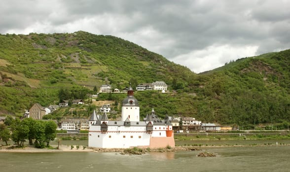 Pfalzgrafenstein Castle in the Rhine near Kaub