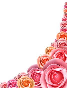 Framework from pink roses