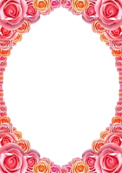 Framework from pink roses