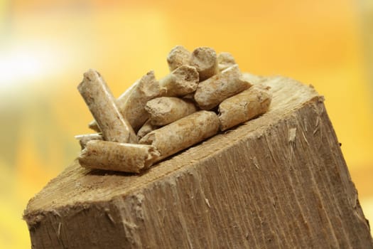 Heat with wood pellets