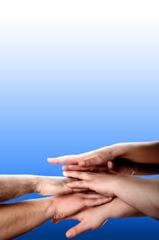 hands clasped showing determination