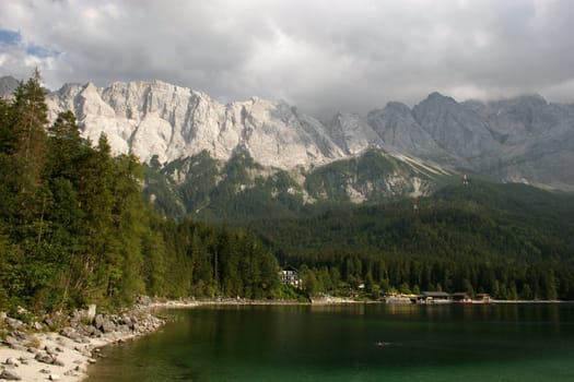 Zugspitze,Waxensteine and Eibsee