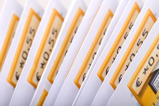 Fanned Letters with Stamps