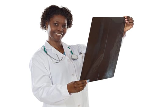 Woman doctor whit radiography