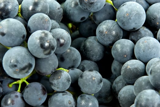 Fresh grapes in a basket