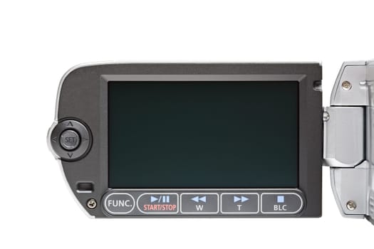 camcorder LCD menu isolated