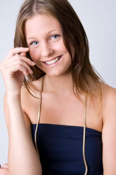 young beautiful happy woman