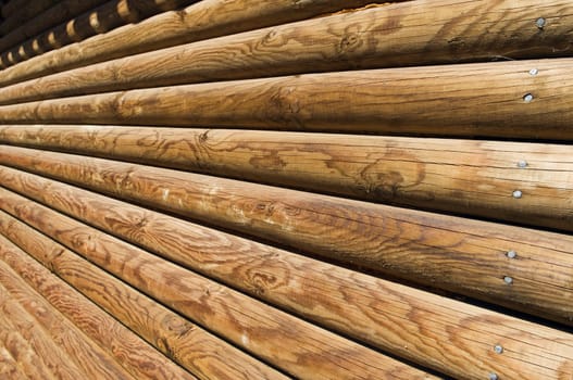Log wall detail