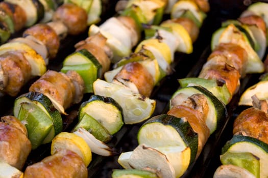 Shish Kebabs on the Grill