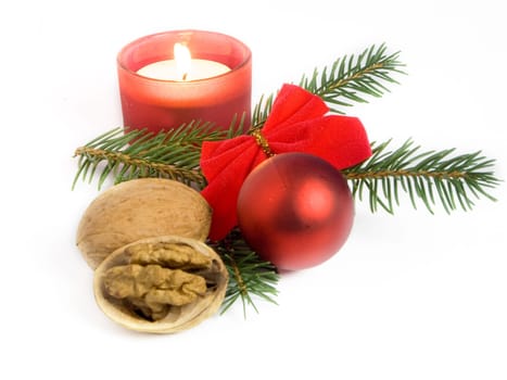 Christmas still life with Christmas ball