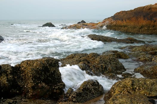 Ocean surf on the South China Sea