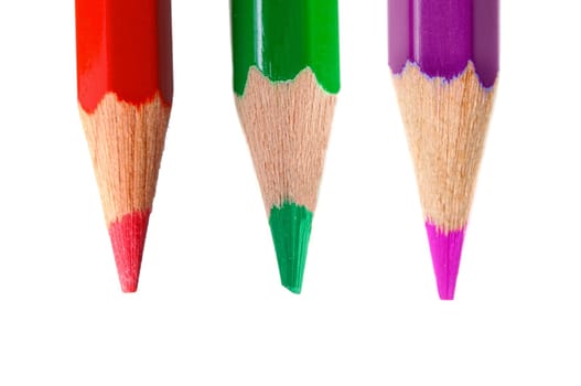 Three crayons vertically
