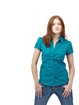 Model P with blouse