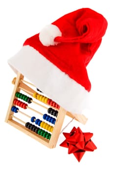 Santa hat with calculating machine