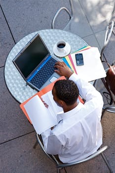 Businessman at a Cafe