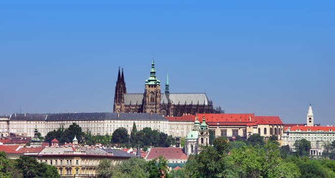 Prague castle with St. Vitus cathedral