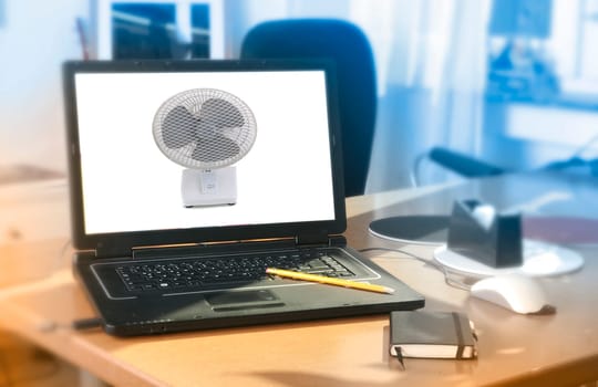 Notebook with fan