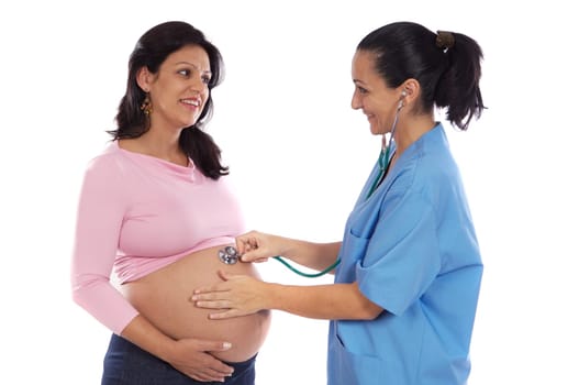 Gynecologist and pregnant lady