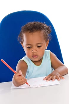 Adorable baby student