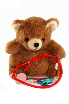 Teddy bear at the doctor's