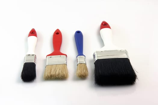 four paint brushes