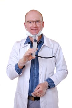 Doctor with syringe