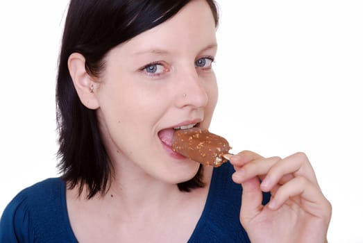 Eating ice cream
