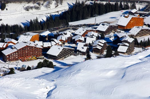 Ski resort Meribel,France