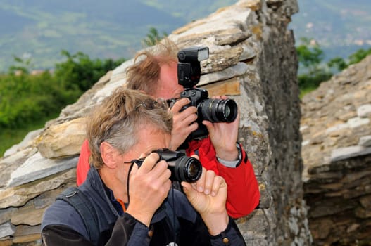 Photographers in a double pack