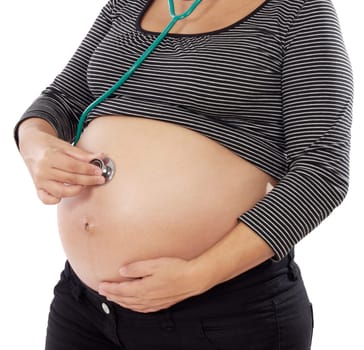 Pregnant with stethoscope