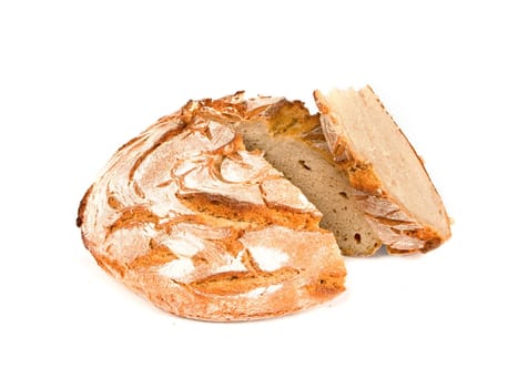 Bakery foodstuffs on white background