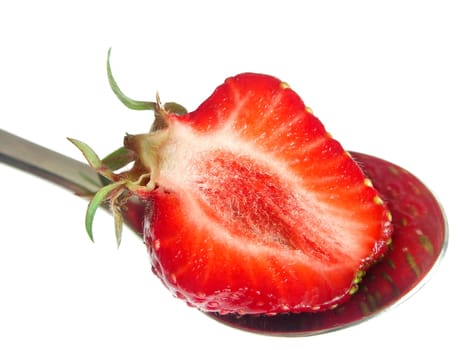 Strawberries on spoon
