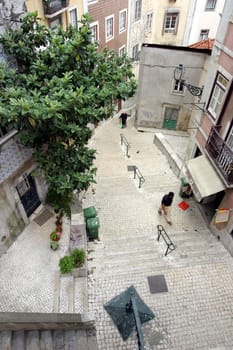 Lisbon- narrow alley